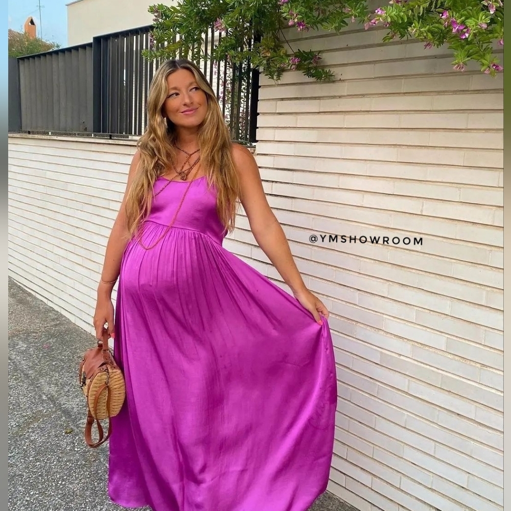🔥Last 1🔥MANGO Satin maxi dress